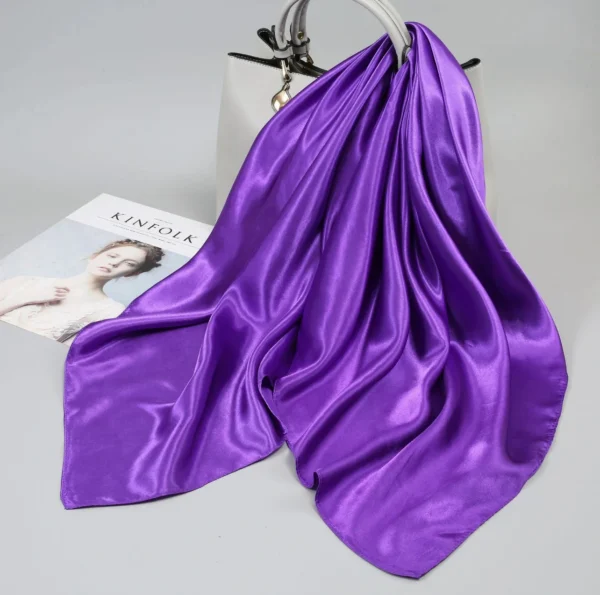 2 in 1 Hairnet Scarf - Solid Perfect Purple - Image 2