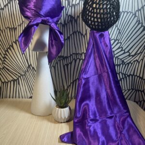 2 in 1 Hairnet Scarf - Solid Perfect Purple