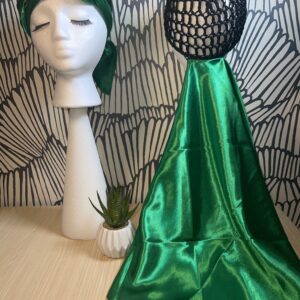 2 in 1 Hairnet Scarf - Solid Money Green